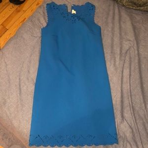 Turquoise Jcrew eyelit dress